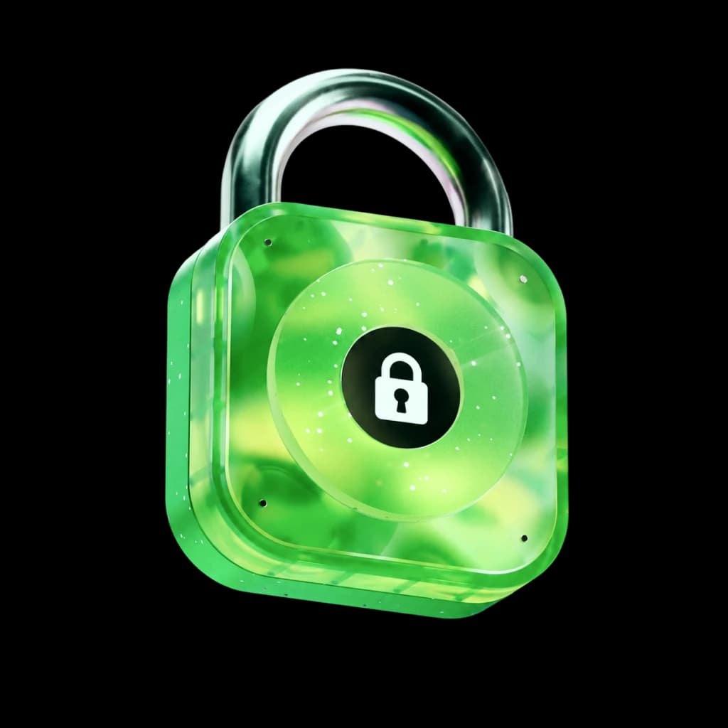 A glowing padlock representing account security